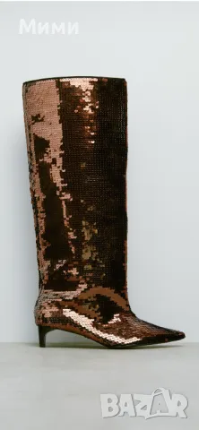 Уникални богуши Zara, снимка 2 - Дамски ботуши - 47696036