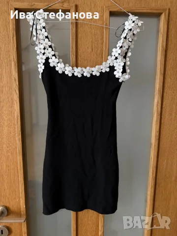 Нова ефектна луксозна  елегантна черна къса парти официална рокля zara Zara Зара , снимка 5 - Рокли - 51708301