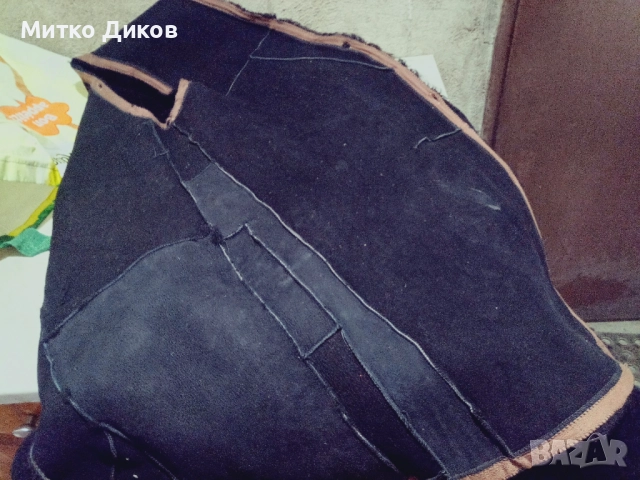 Офицерска шуба от соца дълга естествена кожа на Велур Ловеч размер ХЛ, снимка 3 - Якета - 52943909