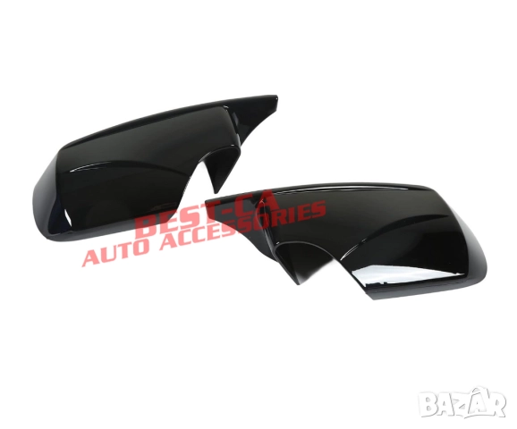 Капаци огледала със щипки черен пиано лак Batman подходящи за BMW E46, снимка 5 - Аксесоари и консумативи - 52635894