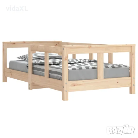 vidaXL Рамка за детско легло, 70x140 см, масивна борова дървесина