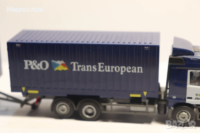 AWM H0 1/87 MERCEDES ACTROS КОНТЕЙНЕР КАМИОН МОДЕЛ, снимка 7 - Колекции - 52354556