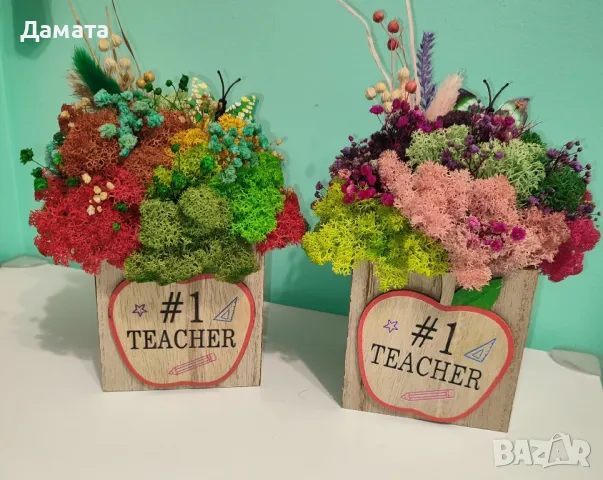 Кашпи/декорации със скандинавски мъх , снимка 2 - Декорация за дома - 40089702