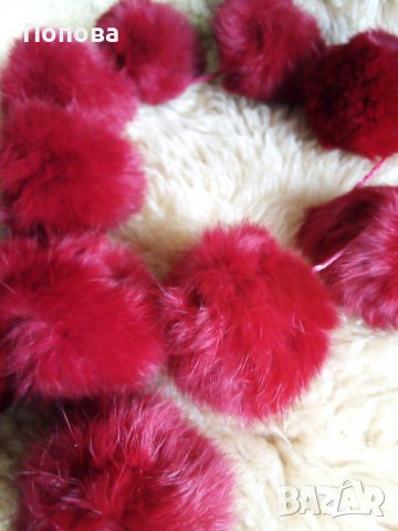  Уникален аксесоар естествена кожа с косъм, снимка 2 - Шалове - 38930928