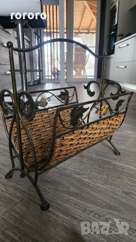 поставка за вестници от ковано желязо, снимка 3 - Други - 53301759