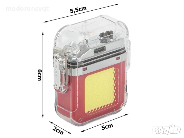 Плазмена запалка с LED лампа електрическа USB, снимка 6 - Друга електроника - 53328646