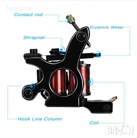 Професионална машинка за татуировки - Tattoo Black, снимка 3 - Друго търговско оборудване - 31218240