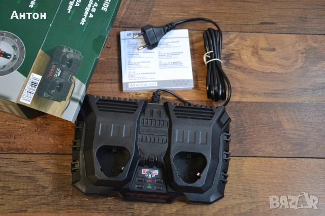 Двойно зарядно устройство Parkside 12V, 2x4.5 Ah, снимка 2 - Други инструменти - 53112328