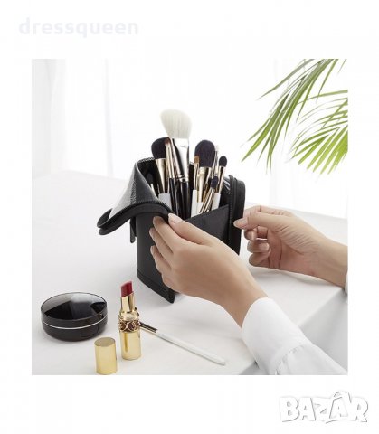 3163 Козметичен несесер за пътуване, поставка за четки за грим и козметика с цип, снимка 7 - Други - 34237184