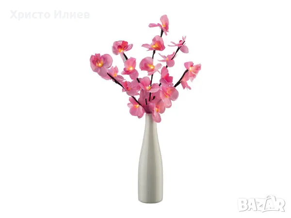 Декоративна ваза с LED светещ цвят декоративна клонка Livarno Home, снимка 8 - Декорация за дома - 47862077