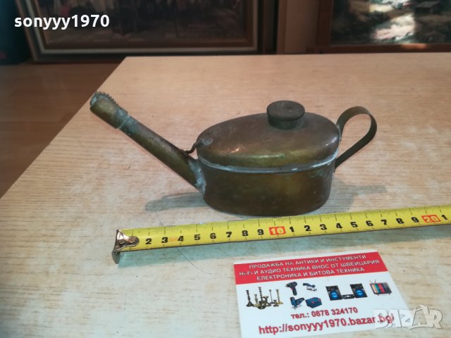 АНТИКА-ретро чаиник/леика-мед/месинг 2402211911, снимка 4 - Колекции - 31942375