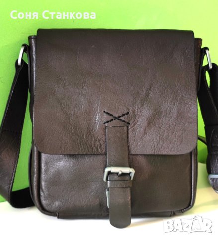 STRELLSON - Мъжки чанти за през рамо - естествена кожа, снимка 5 - Чанти - 42115030