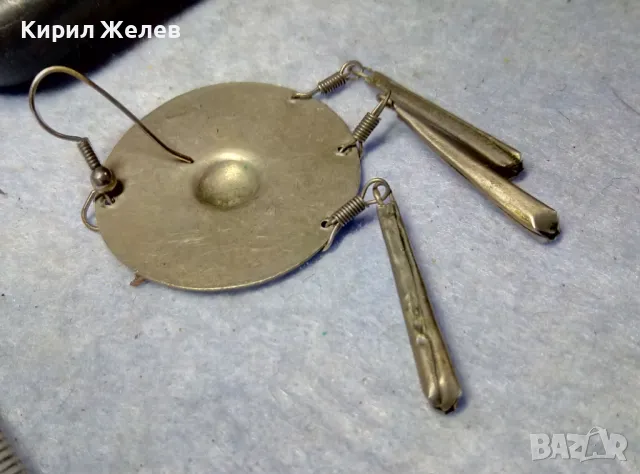 ЕТНО СТИЛ ОБЕЦА от БЯЛ МЕТАЛ / САЧАН РЪЧНО ХУДОЖЕСТВЕНО ГРАВИРАНА СТАВА и За МЕДАЛЬОН 49899, снимка 4 - Антикварни и старинни предмети - 49601385