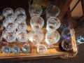 Ретро: кристални сервизи – чаши, чинии - неизползвани, снимка 4