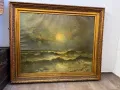 Огромна авторска картина с рамка-морски пейзаж №6811 , снимка 1