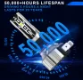 Sycreek комплект LED крушки за фарове H7, 2 броя, 14000LM, 6000K студено бяло, CSP 60W, 1:1 Mini Led, снимка 4