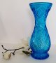 Синя стъклена ваза Rossini Empoli Blue Art Glass., снимка 1 - Вази - 42335124