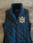 Polo Ralph Lauren Equestrian Vest Suede Trim White Quilted Full Zip - страхотен дамски елек, снимка 3