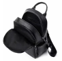 Черна дамска раница от еко кожа с декоративна висулка, снимка 5
