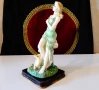 Порцеланова статуетка,фигура Дама,Фея и Сърна,22 см. , снимка 4