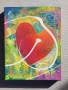 Сърце, картина на платно, арт, снимка 1