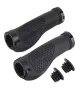 Чифт, премиум, гумени ръкохватки за велосипеди, черни, 13x4 см, снимка 1