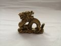 Сувенир малка статуетка китайски дракон в бронзов цвят , снимка 1