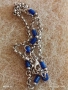 Винтидж сребърна огърлица с Лапис Лазули ювелирна изработка 52478, снимка 3