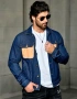 Ново мъжко карго дънково яке риза Street Style деним памук L, снимка 4