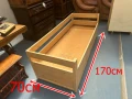 260711  единично легло 170/70см БЕЗ матрак цена 65 лв             д+ - стара здрава МДФ плоскост обл, снимка 1