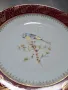 декоративна цветна порцеланова чиния с птица и  позлата , снимка 3