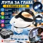 Лупа за глава с 5 сменяеми лещи и 2 LED – увеличение до 6X, снимка 1
