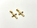 2 броя еднакви! Златни Кръстчета - 1,20 грама/двете/, 14К (проба 585), снимка 3