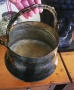 Масивен Старо Античен голям ръчно изкован меден котел, от 1920г. калайдисан отвътре , снимка 7