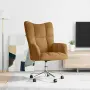 vidaXL Релакс стол, кафяв, кадифе, снимка 2