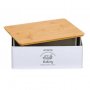 Красива кутия за сладки-бамбук и метал, снимка 2