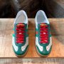 Мъжки кецове Gucci Dapper Dan GG Print White Green Web Sneakers 45 нови, снимка 2