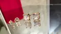 CARTIER C de Cartier Rose Gold Stud Diamond Дамски Обеци, снимка 1