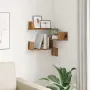 vidaXL Стенна ъглова етажерка от старо дърво 40x40x49,5 cm, снимка 3