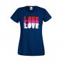 Дамска тениска Свети Валентин LOVE LOVE LOVE 1, снимка 5