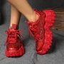 Дамски червени сникърси / маратонки, снимка 2