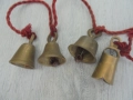 № 8282 Стар  комплект от четири малки месингови звънчета  , снимка 3