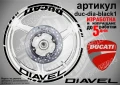 Ducati Diavel кантове и надписи за джанти duc-dia-black1, снимка 1