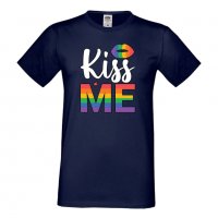  Мъжка тениска Kiss Me multicolor Прайд,Празник.Повод,Изненада, снимка 7 - Тениски - 37102936