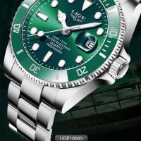 Мъжки часовник Lige Sport Watch, Водоустойчив, Неръждаема стомана, снимка 11 - Мъжки - 40246690