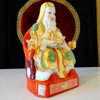 Китайска порцеланова фигура Лу-син,злато,фън шуй. , снимка 4 - Статуетки - 38492183