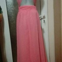 Разкошна дълга розова рокля СУПЕР ПРОМОЦИЯ👗💕40 р-р М👗💕арт.394, снимка 4 - Рокли - 29933858