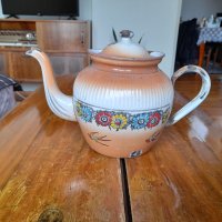 Стар емайлиран чайник #39, снимка 1 - Антикварни и старинни предмети - 36936578