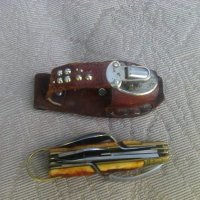 Ловджийско джобно ножче НИППА с 6 приспособления и калъф, снимка 2 - Ножове - 40801256