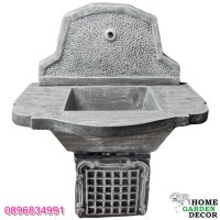 Чешма градинска мивка от бетон Артемида в сиво с бяло, снимка 1 - Градински мебели, декорация  - 40675989